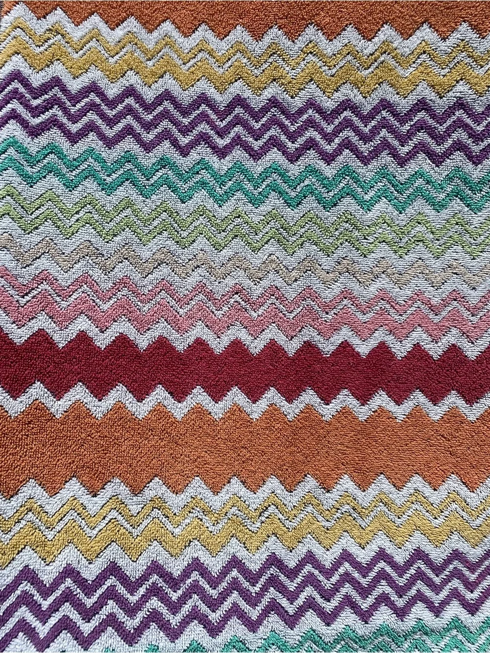 Missoni RUFUS Zigzag Towel - Orange, Pink, Purple, Yellow, Green, Burgundy